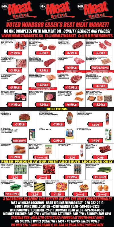 M.R. Meat Market Flyer March 17 to 24