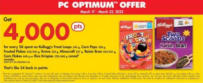No Frills Ontario: Get 4,000 PC Optimum Points For Every $8 Spent On Select Kellogg’s Cereals