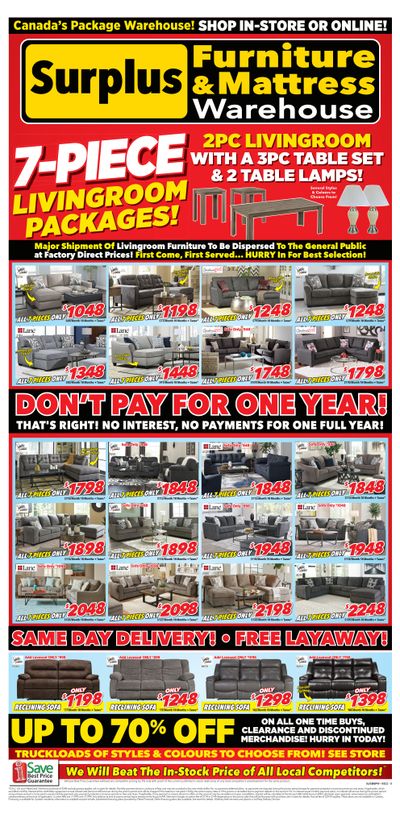 Surplus Furniture & Mattress Warehouse (Grand Falls Windsor) Flyer March 21 to April 3