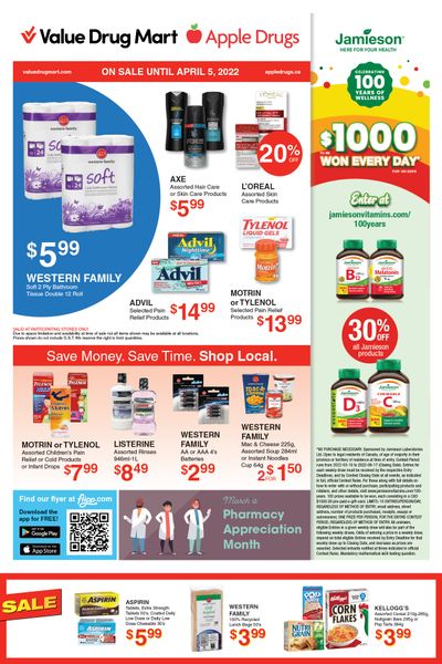 Apple Drugs Flyer March 20 to April 5