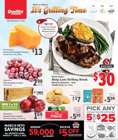 Quality Foods Flyer March 21 to 27