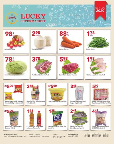 Lucky Supermarket (Winnipeg) Flyer March 27 to April 2