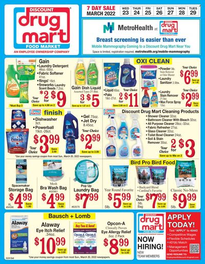 Discount Drug Mart (OH) Weekly Ad Flyer March 22 to March 29