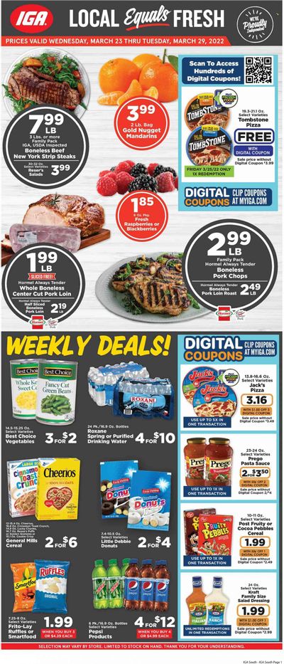 IGA Weekly Ad Flyer March 22 to March 29