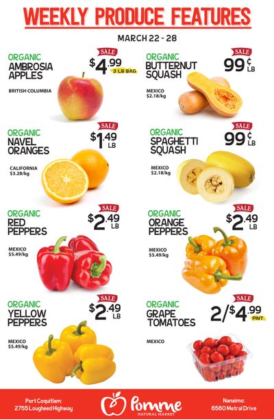 Pomme Natural Market Flyer March 22 to 28