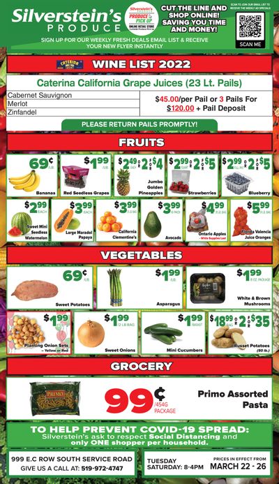 Silverstein's Produce Flyer March 22 to 26