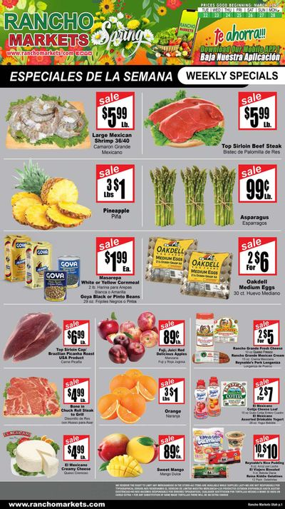 Rancho Markets (UT) Weekly Ad Flyer March 23 to March 30