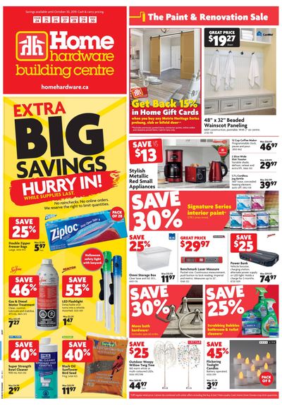 Home Hardware Building Centre (BC) Flyer October 24 to 30