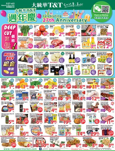 T&T Supermarket (Waterloo) Flyer March 27 to April 2