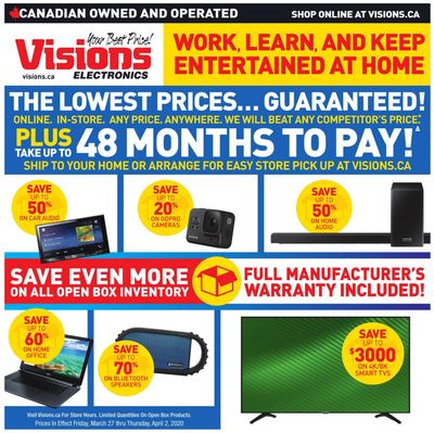 Visions Electronics Flyer March 27 to April 2