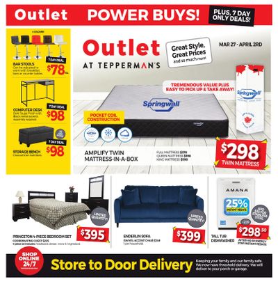 Outlet at Tepperman's Flyer March 27 to April 2