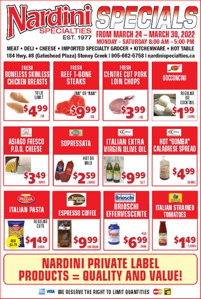 Nardini Specialties Flyer March 24 to 30