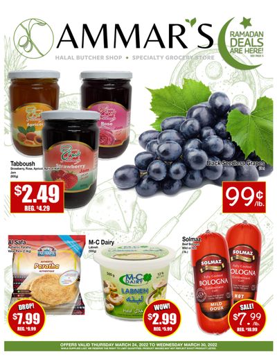Ammar's Halal Meats Flyer March 24 to 30