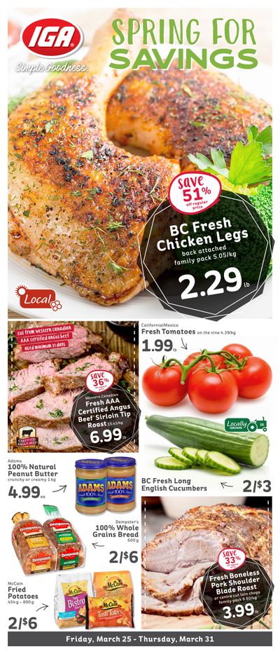 IGA Stores of BC Flyer March 25 to 31