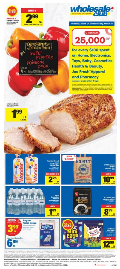 Real Canadian Wholesale Club Flyer March 24 to 30