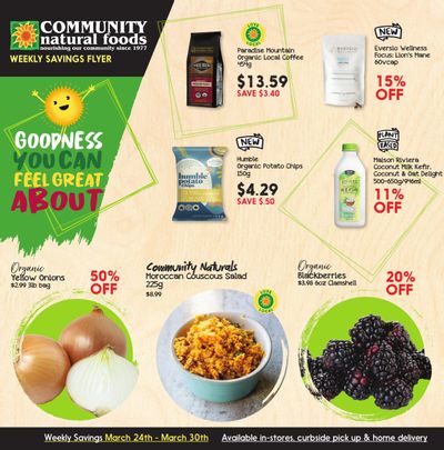 Community Natural Foods Flyer March 24 to 30