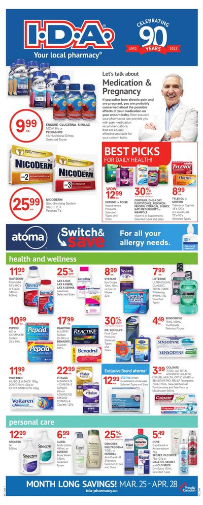 I.D.A. Pharmacy Monthly Flyer March 25 to April 28