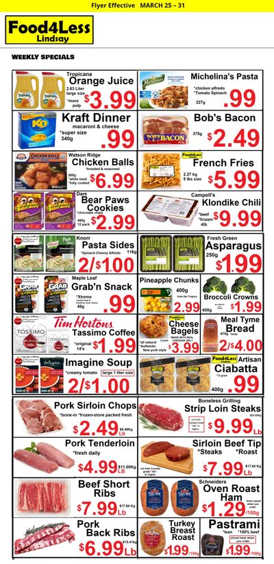 Food 4 Less Flyer March 25 to 31
