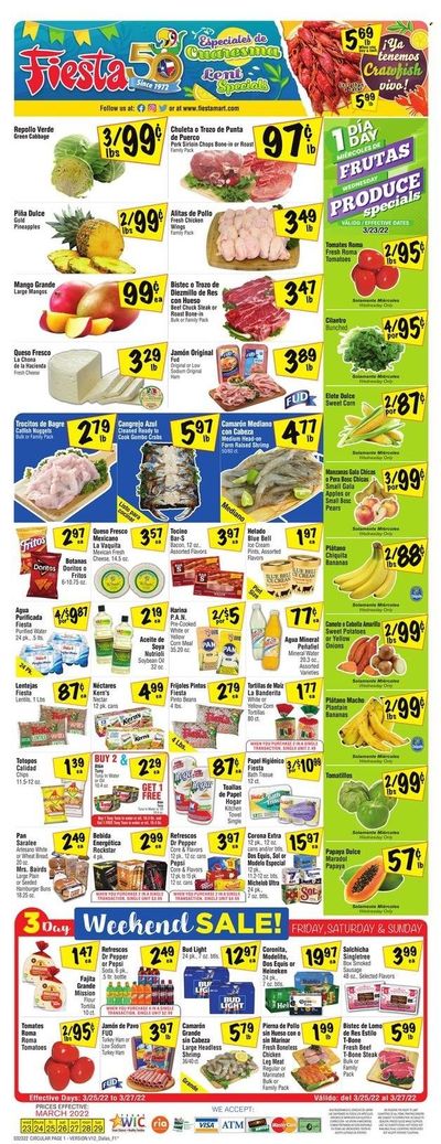 Fiesta Mart (TX) Weekly Ad Flyer March 24 to March 31