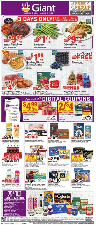 Giant Food (DE, MD, VA) Weekly Ad Flyer March 24 to March 31