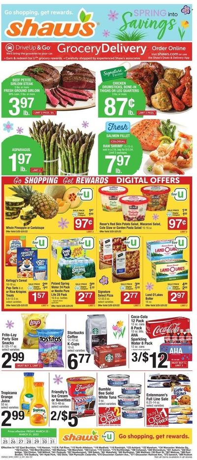 Shaw’s (MA, ME, NH, RI, VT) Weekly Ad Flyer March 24 to March 31