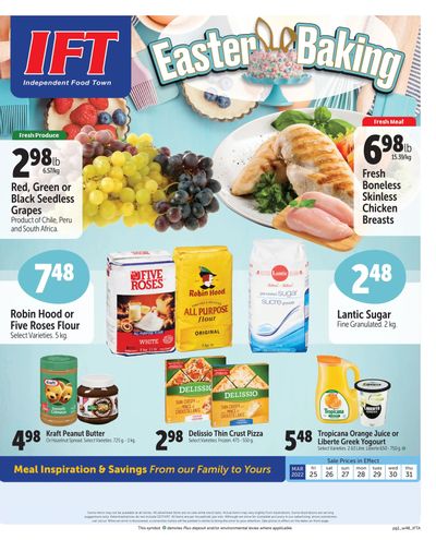 IFT Independent Food Town Flyer March 25 to 31