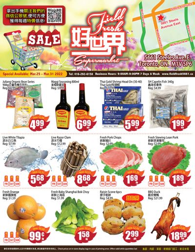 Field Fresh Supermarket Flyer March 25 to 31