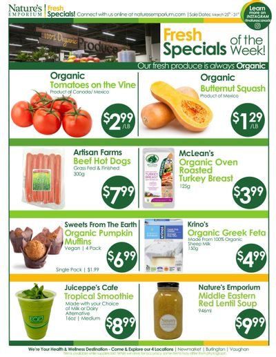 Nature's Emporium Weekly Flyer March 25 to 31