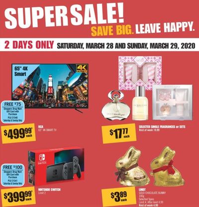 Shoppers Drug Mart Canada: Super Sale March 28 – 29