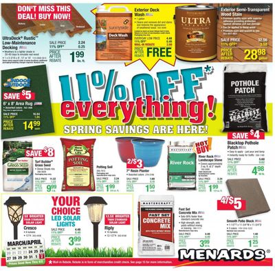 Menards Weekly Ad Flyer March 25 to April 1