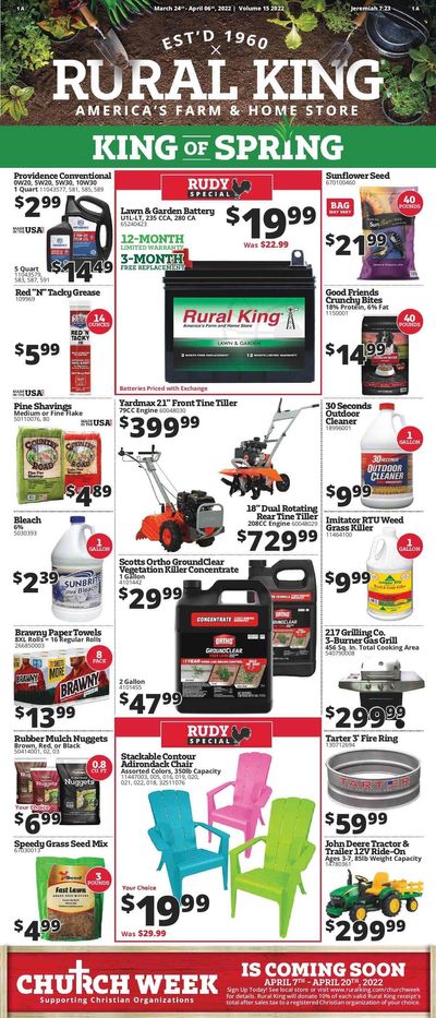 Rural King Weekly Ad Flyer March 25 to April 1