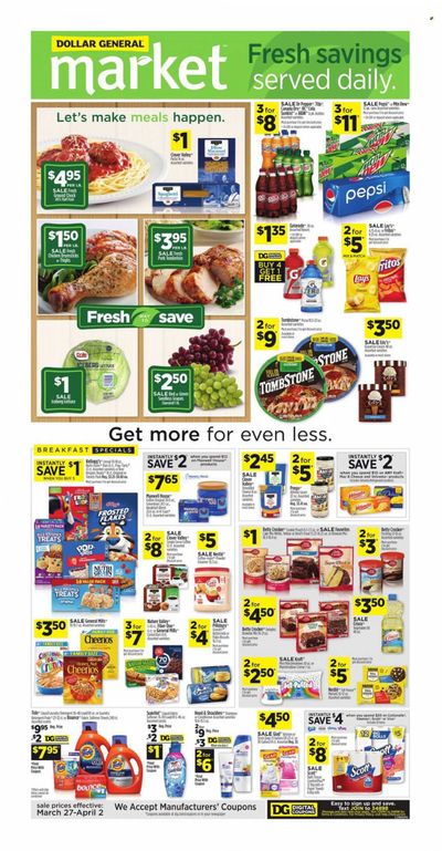 Dollar General (IN, OH) Weekly Ad Flyer March 28 to April 4