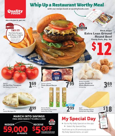 Quality Foods Flyer March 28 to April 3