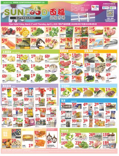 Sunfood Supermarket Flyer March 27 to April 2