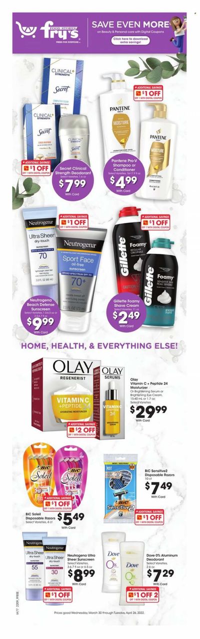 Fry’s (AZ) Weekly Ad Flyer March 29 to April 5