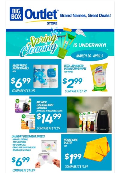 Big Box Outlet Store Flyer March 30 to April 5