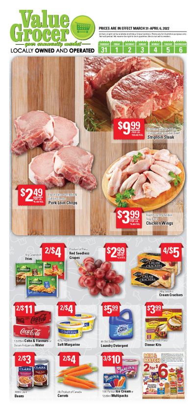 Value Grocer Flyer March 31 to April 6