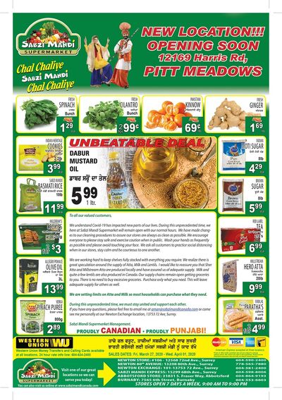 Sabzi Mandi Supermarket Flyer March 27 to April 1