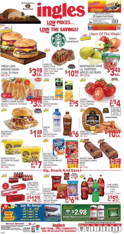 Ingles (GA, NC, SC, TN) Weekly Ad Flyer March 30 to April 6