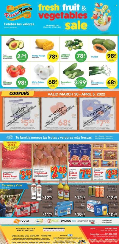 Fiesta Foods SuperMarkets (WA) Weekly Ad Flyer March 30 to April 6