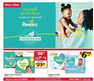 Winn Dixie (AL, FL, GA, LA) Weekly Ad Flyer March 30 to April 6