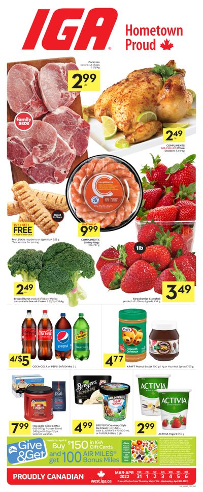IGA (SK, MB, ON) Flyer March 31 to April 6