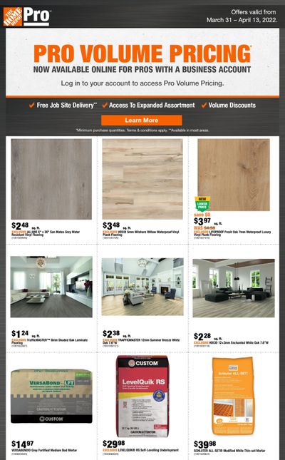 Home Depot Pro Flyer March 31 to April 13
