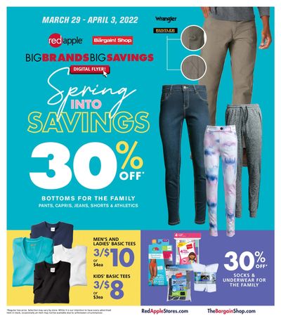 The Bargain Shop & Red Apple Stores Flyer March 29 to April 3
