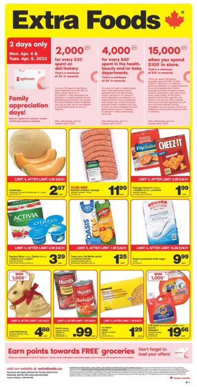 Extra Foods Flyer March 31 to April 6