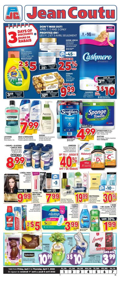 Jean Coutu (ON) Flyer April 1 to 7