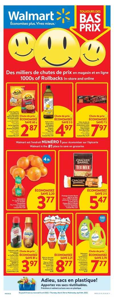 Walmart (QC) Flyer March 31 to April 6