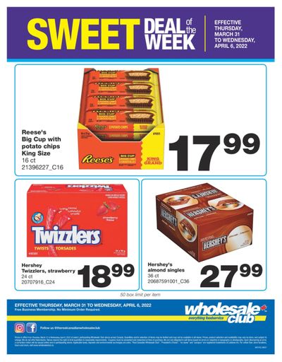 Wholesale Club Sweet Deal of the Week Flyer March 31 to April 6