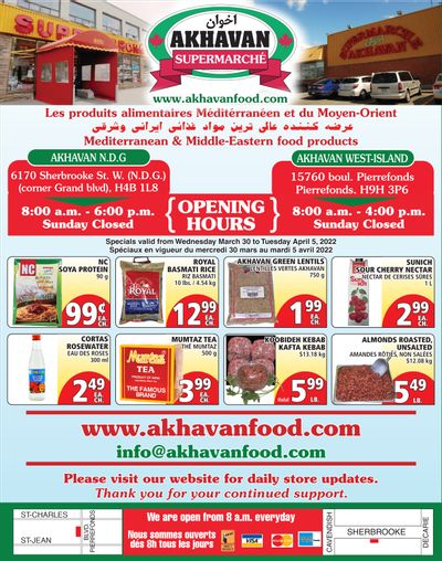 Akhavan Supermarche Flyer March 30 to April 5