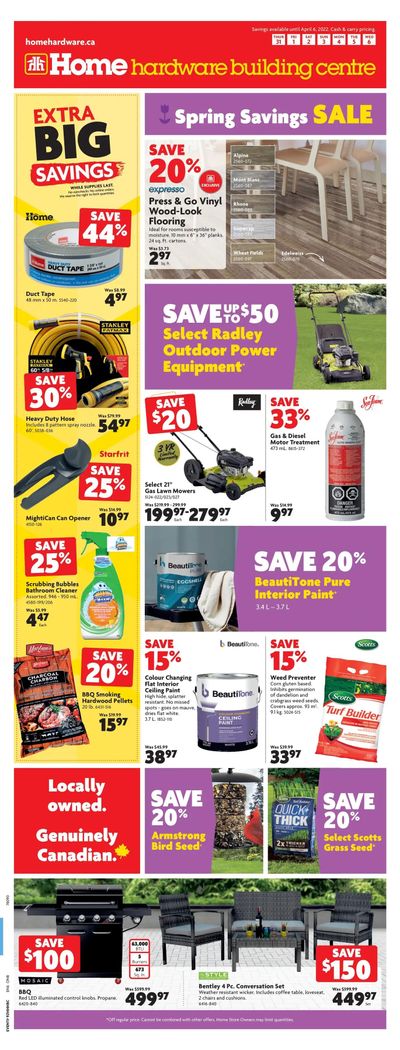 Home Hardware Building Centre (ON) Flyer March 31 to April 6